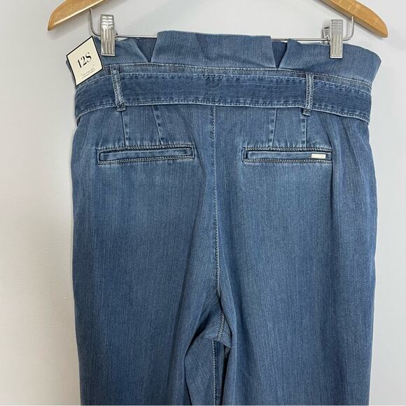 WHBM Tencel Denim Paperbag-Waist High Rise Ankle - Picture 8 of 12